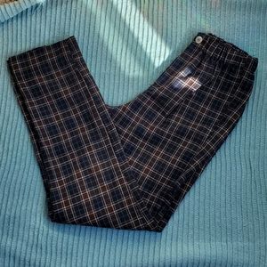 John Galt Brown Plaid Pants